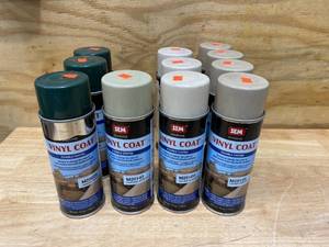 lot 82 image: SEM MARINE Lot of 11 Cans of- Flexible Vinyl Coat- various colors