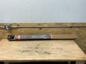 lot 67 image: ALLEN  ROTH 72-in To 144-in Dark Bronze Steel Single Curtain Rod