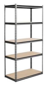 lot 9 image: PROJECT SOURCE Steel Heavy Duty 5-Tier Utility Shelving Unit (36-in W x 18-in D x 72-in H)