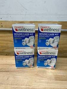 lot 60 image: FAMILY WELLNESS Lot of 4- Wound Care Kits