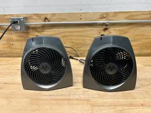 lot 128 image: VORNADO Lot of 2- VH200 1500-Watt Electric Portable Space Heater, Whole Room Vortex Heat Circulation, Charcoal