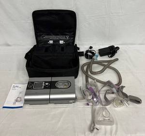 MSRP $2400 ResMed S9 Autoset EPR CPAP - VPAP Bi-Level with H5i Humidifier includes Data Card, Mask, Hose, Travel Bag, Power Cord, Reservoir &amp Extras - Great Working Condition&nbsp1st Pic Is Stock Photo - Rest Are Actual Items