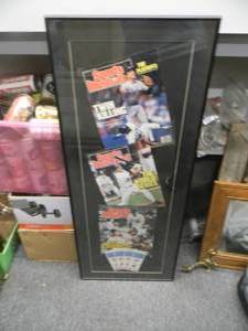 MINNESOTA TWINS 1987 WORLD SERIES RUN FRAMED DISPLAY - GREAT PIECE - NICE - APPROX 17 By 41 - SEE PICTURES