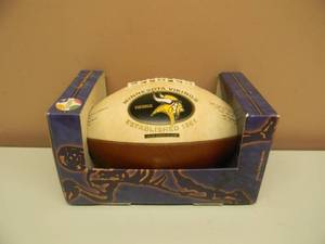 MINNESOTA VIKINGS ESTABLISHED 1961 LIMITED EDITION OF 10,000 NFL LEGACY BALL SIGNED By HOFer John Randle & WR Jake Reed - NICE - FANTASTIC PIECE - SEE PICTURES