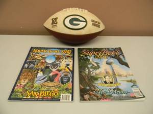 GREEN BAY PACKERS SUPER BOWL LIMITED EDITION OF 25,000 SUPER BOWLS NFL LEGACY BALL - 1997 & 1998 SUPER BOWL OFFICIAL GAME PROGRAMS - NICE - GREAT SET - SEE PICTURES