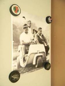 SAM SNEAD SIGNED PHOTO WITH JACKIE GLEASON GOLF - NICE, READY FOR A FRAME - AWESOME PIECE - APPROX 22 By 16 - SEE PICTURES