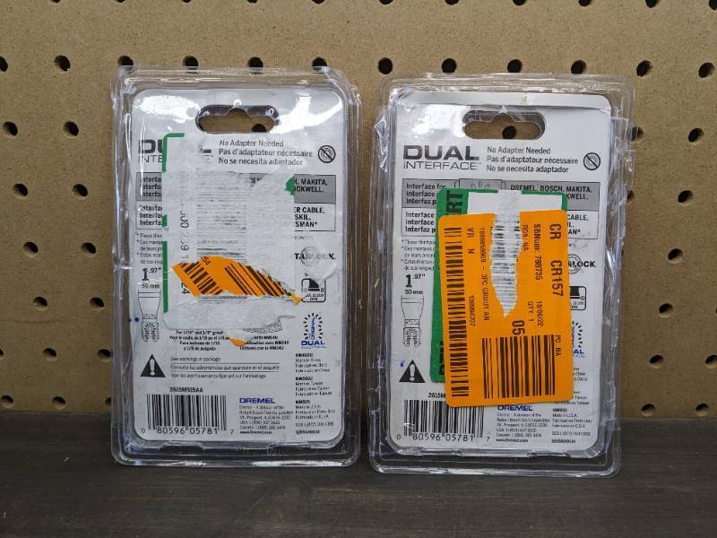 lot 185 image: (2) Dremel Universal Grout and Tile Cutting Oscillating Multi-Tool Blade Kits