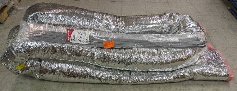 lot 121 image: Master Flow 6 in. x 25 ft. Insulated Flexible Duct R8 Silver Jacket and Malco 48 in. Nylon Adjustable Tie (25-Pack)
