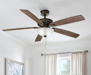 lot 19 image: New Hampton Bay Blakeford 60 in. LED Espresso Bronze DC Motor Ceiling Fan with Light