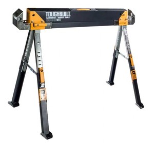 lot 12 image: Toughbuilt 39.9 to 45.9W x 25 to 32H C700 Adjustable Sawhorse and Jobsite Table with 1300 lb capacity