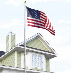 lot 32 image: Valley Forge Flag 3 ft. x 5 ft. Nylon U.S. Flag with 20 ft. Aluminum Flagpole