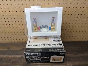 lot 51 image: Tectite 12 in. Brass Push-to-Connect x 34 in. Male Hose Thread Washing Machine Outlet Box with Water Hammer Arrestors
