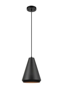 lot 95 image: Globe Electric Harvey 1-Light Matte Black Pendant Lighting