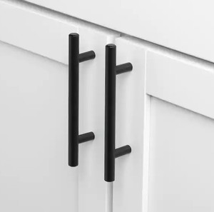lot 98 image: New GlideRite 3 in. Matte Black Solid Handle Drawer Bar Pulls (10-Pack)