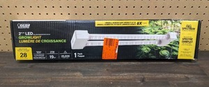 lot 176 image: 2 ft. 2-Light 19-Watt Full Spectrum LED Non-Dimmable Indoor Linkable Plant Grow White Light Fixture, Daylight by Fiet Electric