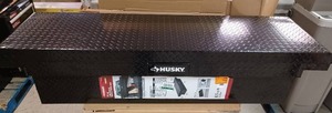lot 43 image: Husky 71.36 in. Matte Black Aluminum Full Size Crossbed Truck Tool Box