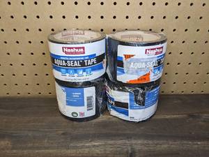 lot 173 image: 4 Rolls of Nashua Tape 3 in. x 5 yds. Aqua-Seal Duct Tape in Black