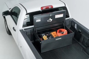 lot 157 image: Husky 40.8 in. Matte Black Aluminum Full Size Chest Truck Tool Box