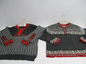 lot 97 image: 2 Nordic Style Wool Ski Sweaters - Including LL Bean
