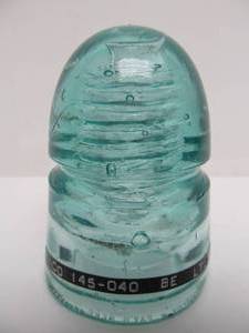 lot 108 image: CD 145 Light Aquamarine Glass Insulator
