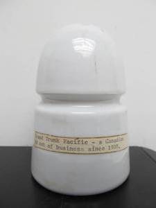 lot 109 image: Antique GRAND TRUNK PACIFIC Railroad Insulator 
