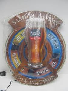 lot 60 image: Very Cool New SAMUEL ADAMS Now In Season Rotating Beer Sign