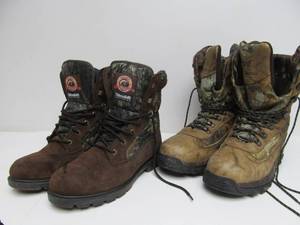 lot 71 image: 2 Nice Pair of Mens RED WING Irish Setter HuntingHiking Boots - Size 9 12