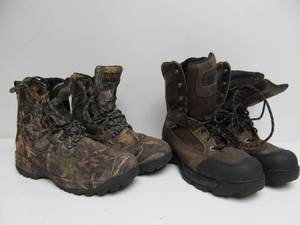 lot 74 image: 2 Nice Pair of Mens HuntingCamping Boots - Danner & Red Head - Size 9 12
