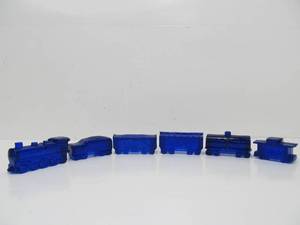 lot 85 image: Vintage BOYD Cobalt Blue Glass Train Set