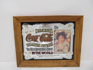 lot 112 image: Vintage COCA COLA Advertising Mirror Sign