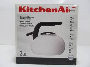 lot 117 image: Brand New KitchenAid Porcelain Enamel Tea Kettle