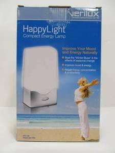 lot 118 image: Brand New Verilux Happy Light Compact Energy Lamp