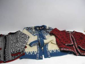 lot 158 image: 3 All Wool Nordic Style Winter Sweaters