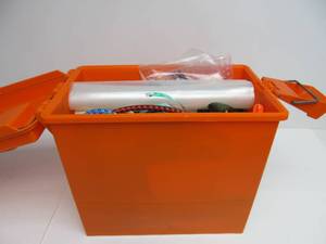 lot 183 image: Large Bin FULL of New and Lightly Used HuntingCamping Equipment & Gear #3