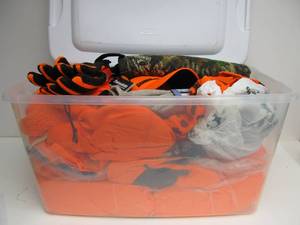 lot 186 image: Large Bin FULL of New and Lightly Used HuntingCamping Equipment & Gear #5