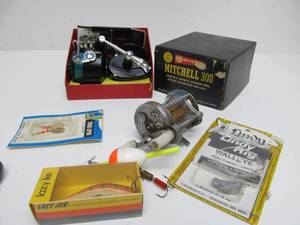 lot 144 image: 2 Vintage Fishing Reels & Some Tackle