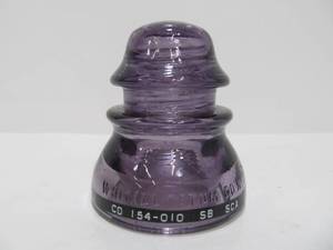 lot 209 image: Antique Whiteall Tatum CD 154 Purple Glass Insulator