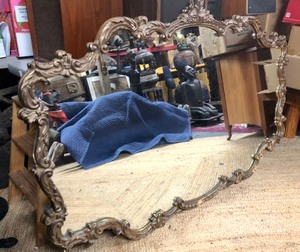 lot 320 image: HUGE Ornate Vintage Wall Mirror