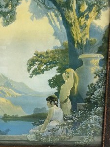 lot 310 image: Framed Antique Art Nouveau Print Dawn of Day