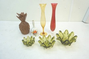 vases, wood pineapple