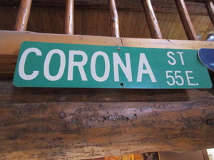 Corona St Sign 6x24