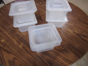 (6) 16 Containers 4.5 deep
