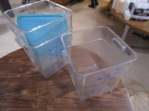 (3) 18qt Food PrepStorage Containers