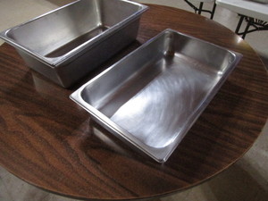 (3) Full SS Pans (2) 6 Deep (1) 4 Deep