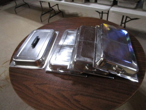 (4) Full SS Pan Covers (3) Hinged (1) Solid