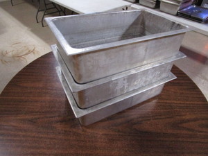 (3) Alum Steam Table Pans 6 Deep