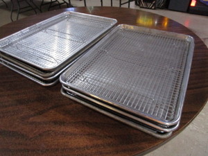 (7) 12 Alum Baking Sheets & Racks