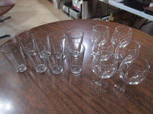 (8) 6 Drink Glasses & (8) Wine Glasses