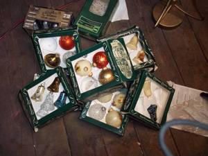 Attic filled with Christmas, furnit...