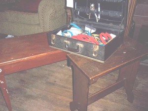 Piano repair tools and felt in a vi...